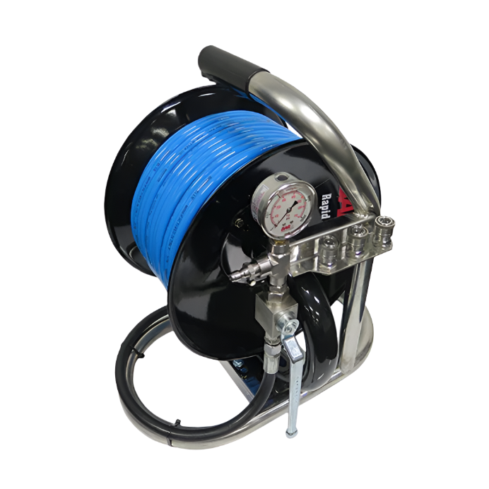 Mini Reel w/ 1/4" BarFlex Blue Hose 60m